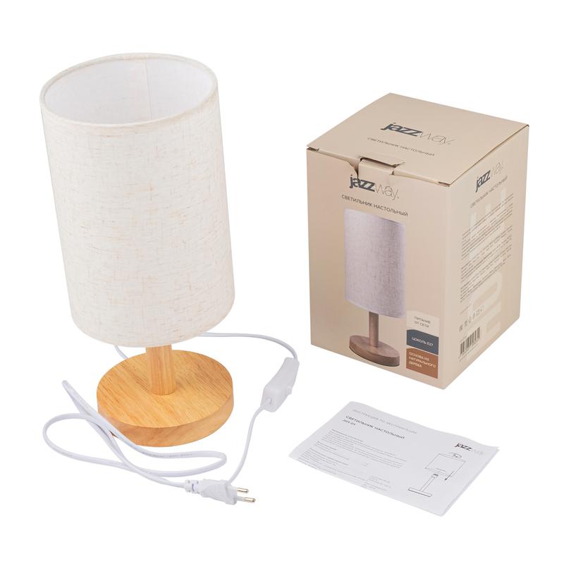 Светильник настольный JH1-01-iv 1х60Вт E27 (основа: натуральное дерево) IP20 JazzWay 5058231