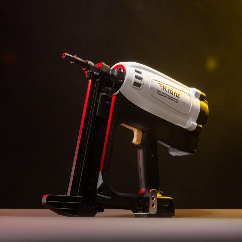 Пистолет гвоздезабивной газовый монтажный GN100 100Дж длина гвоздей 15-40мм d2.7-3мм KRANZ KR-16-1655
