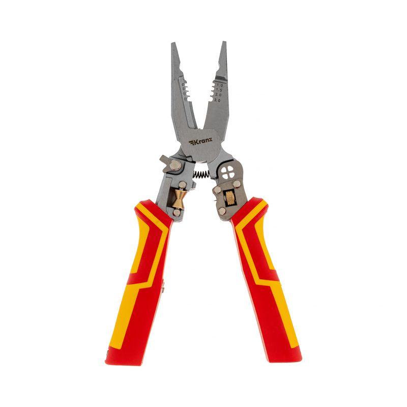 Плоскогубцы многофункциональные диэлектрические PRO 210мм с тестером Kranz KR-12-4656-3