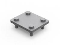 Соединитель полоса-полоса 25-40мм с разделит. пластиной 80х70мм DKC NG3105