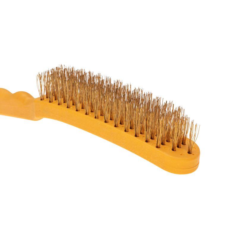 Щетка по металлу с пластиковой ручкой 5 рядов 260мм Kranz KR-91-1256