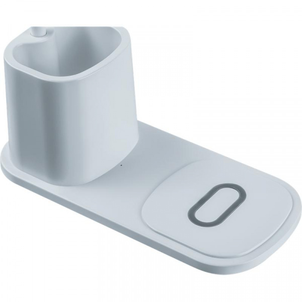 Светильник светодиодный 93 269 NDF-D037-10W-MK-WH-LED 10Вт 3000/4000/6000К 140лм настольный сенсор USB беспров. заряд. моб. устр. с подставкой для канц. на основании бел. NAVIGATOR 93269